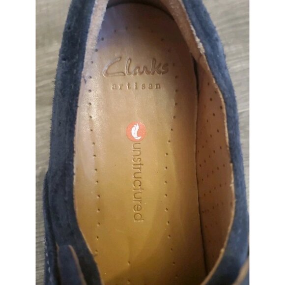 Clarks Artisan Unstructured Un Ava Slip On Loafers Womens Size 9.5 Navy - Picture 8 of 12